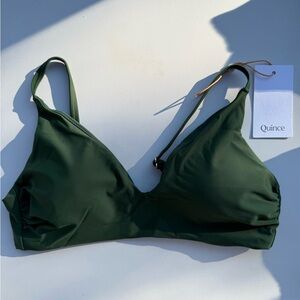 Quince Olive Green Bikini Top